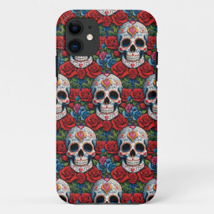 Case-Mate iPhone Case Crâne de sucre - Crâne de coeur et Rose