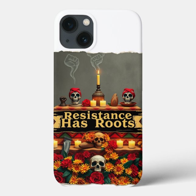 Coques Case-Mate iPhone Crâne de sucre de la protestation mexicaine | Art  (Verso)