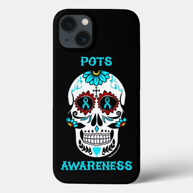Coques Case-Mate iPhone Crâne de Sucre / Sensibilisation...POTS (Verso)