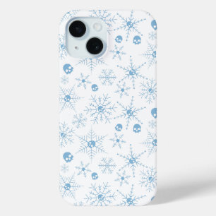 Coque Case-Mate iPhone Crâne effrayant Creepmas Noël Snowflakes blanc
