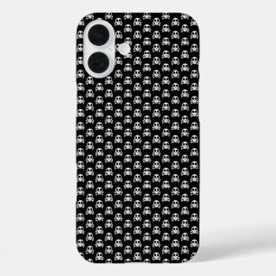 Coque Pour iPhone 16 Plus crâne effrayant sur fond noir