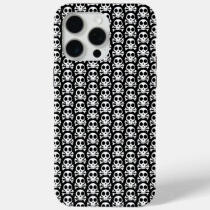 Coque Case-Mate iPhone Crâne éffrayant sur un arrière - plan noir
