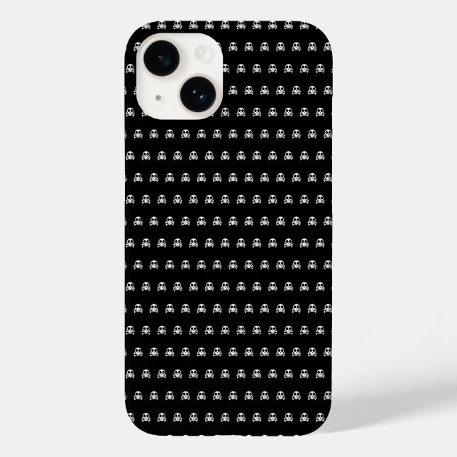 Coques Case-Mate iPhone Crâne éffrayant sur un arrière - plan noir (Verso)