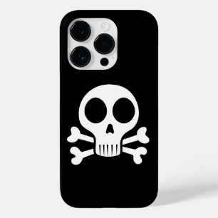 Coque Case-Mate iPhone Crâne éffrayant sur un arrière - plan noir