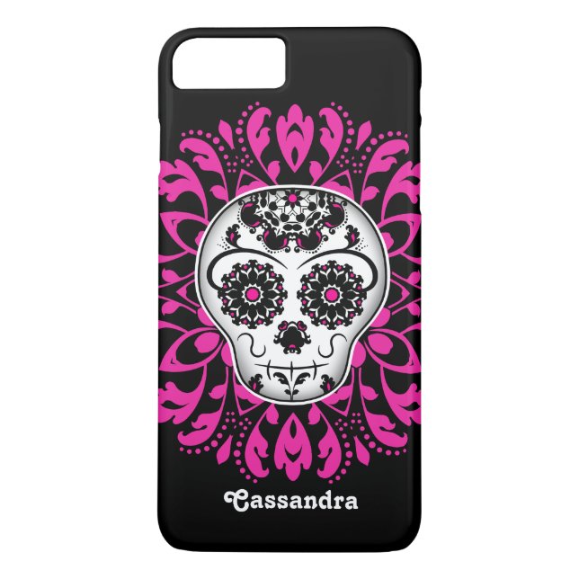 Coques Case-Mate iPhone Crâne élégant de sucre (Dos)