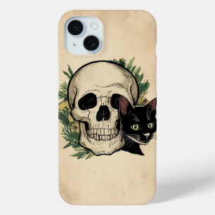 Coque Case-Mate iPhone Crâne et chat noir