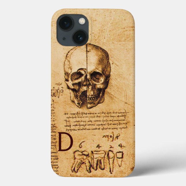 COQUES Case-Mate iPhone CRÂNE ET DENTS, CLINIQUE DENTAIRE, MONOGRAMME DE D (Verso)
