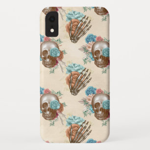 Case-Mate iPhone Case Crâne et squelette Boho avec Rose