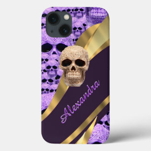 Case-Mate iPhone Case Crâne gothique violet personnalisé