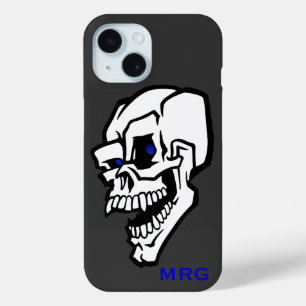 Coque Case-Mate iPhone Crâne mal blanc aux yeux bleus