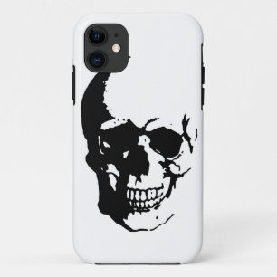 Coques Pour iPhone Crâne - Noir & Blanc Métal Imaginaire Art