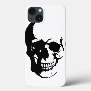 Etui iPhone 13 Crâne - Noir & Blanc Métal Imaginaire Art