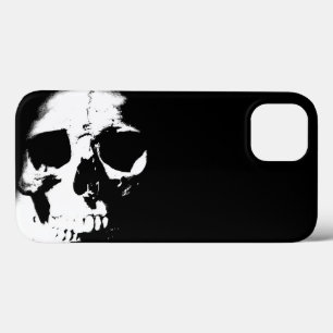 Etui iPhone 13 Crâne noir et blanc