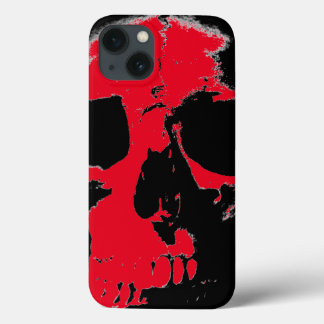 iPhone 13 Case Crâne noir et rouge