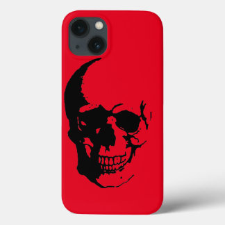Etui iPhone 13 Crâne - Noir Rouge Lourd Metal Rock Imaginaire Pop