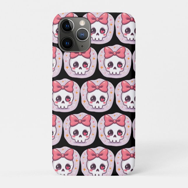 Coques Case-Mate iPhone Crâne Pastel Goth avec un Nœud (Dos)