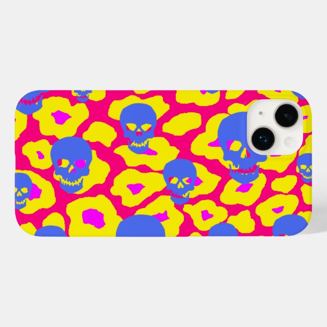 Coques Case-Mate iPhone Crâne Pop Léopard (Verso (horizontal))