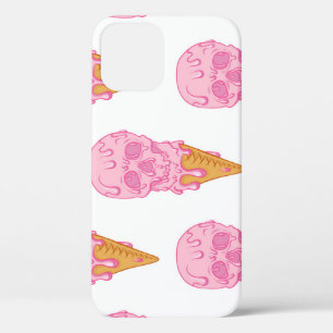Case-Mate iPhone Case Crâne rose crème glacée, motif sans soudure.