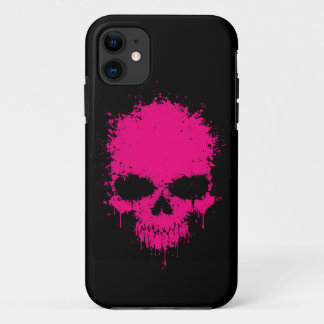 Coque Case-Mate iPhone Crâne rose d'éclaboussure d'égoutture