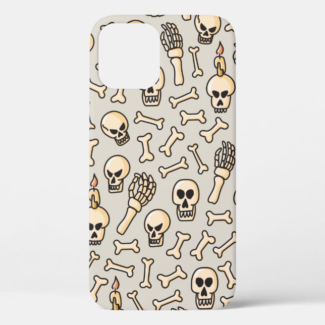 Coques Case-Mate iPhone Crâne, squelette et os main motif sans soudure dr (Verso)