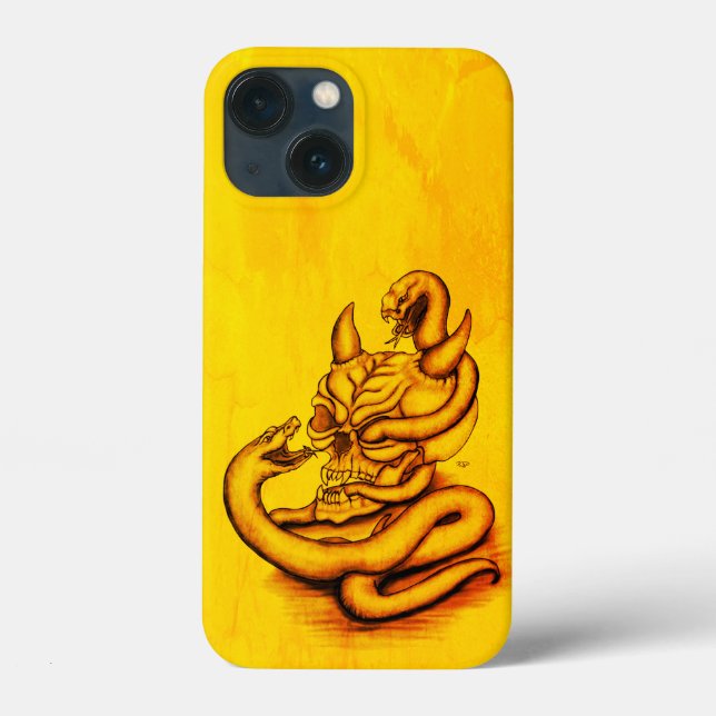 Coques Case-Mate iPhone Crâne - Tête diabolique avec serpent (Verso)