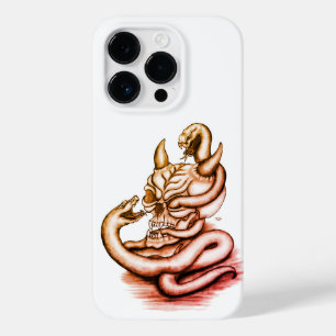 Coque Case-Mate iPhone Crâne - Tête diabolique avec serpent