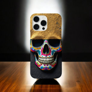 Coque iPhone 16 Pro Max Crâne Whimsical Art - Crâne à sucre
