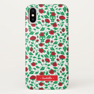 Coques Pour iPhone Crânes et roses de Frida Kahlo  
