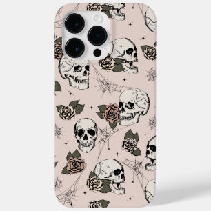 Coque Case-Mate iPhone Crânes et Roses roses