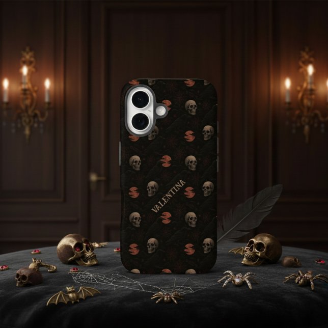 Coques Case-Mate iPhone Crânes gothiques & Ravens Halloween foncé (Créateur téléchargé)