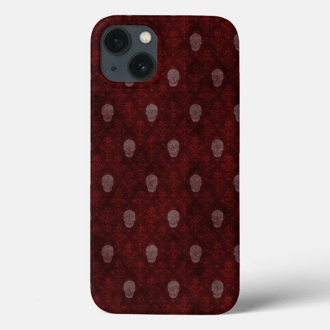 Coques Case-Mate iPhone Crânes victoriens tombés Rouge (Verso)