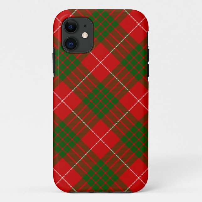 Coques Case-Mate iPhone Crawford tartan rouge vert plaid (Dos)