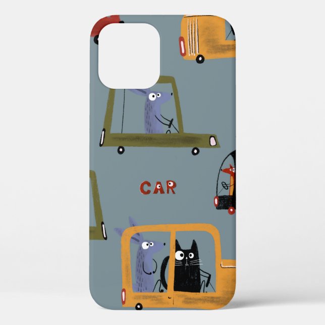 Coques Case-Mate iPhone Crayon numérique dessiné à la main couleur pastel  (Verso)