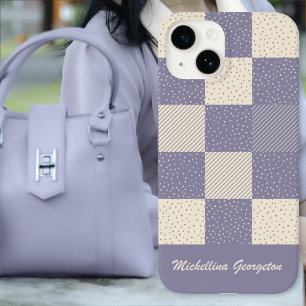 Coque Case-Mate iPhone Crazy Buffalo Check in Soft Purple and Cream