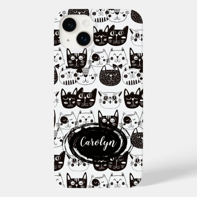 Coques Case-Mate iPhone Crazy Cat face Motif (Verso)