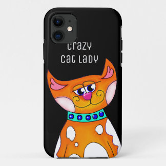 Coques Pour iPhone Crazy Cat Lady Cartoon Cat iPhone 5S Case