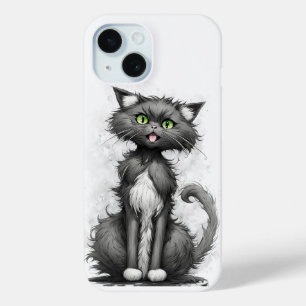 Coque Case-Mate iPhone Crazy Chat Sur Blanc