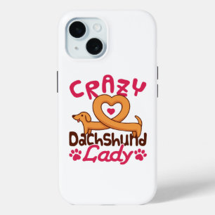 Coque Case-Mate iPhone Crazy Dachshund Lady Doxie Maman