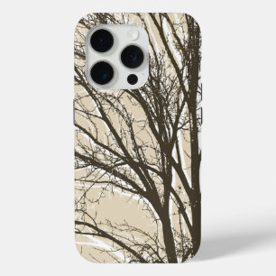 Coque Case-Mate iPhone Cream Beige Brown White Tree Branches