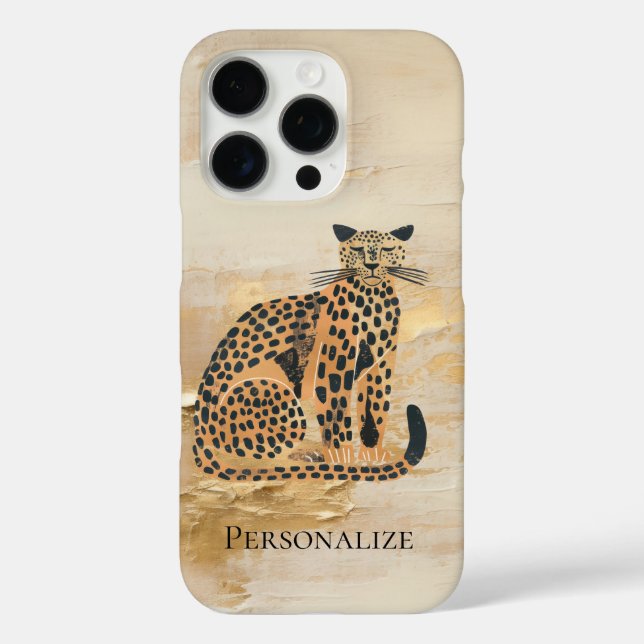 Coques Case-Mate iPhone Cream Gold Leopard Animal (Verso)