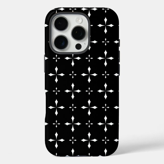 Coques Case-Mate iPhone Création de motifs tendance en noir et blanc (Verso)
