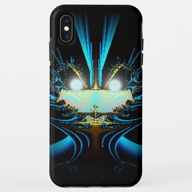 Coques Case-Mate iPhone Créature aux yeux lumineux bleu lumineux (Dos)