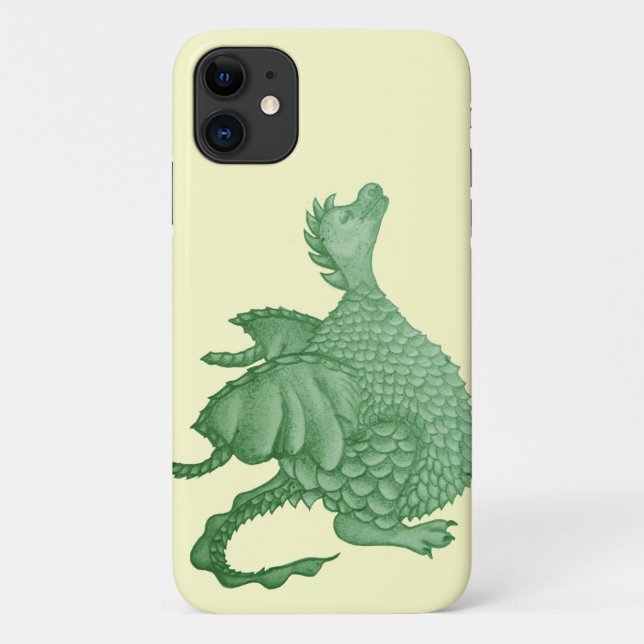 Coques Case-Mate iPhone créature imaginaire mythique dragon vert mignon (Dos)