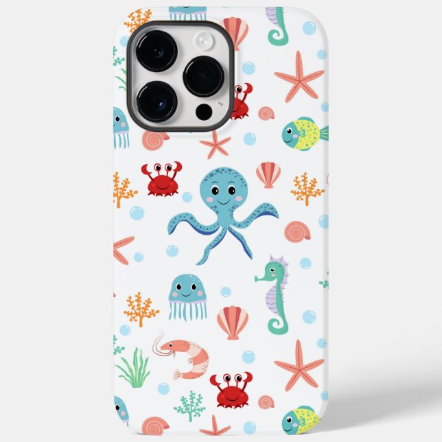 Coques Case-Mate iPhone Créatures de mer sous-marines fantaisistes (Verso)