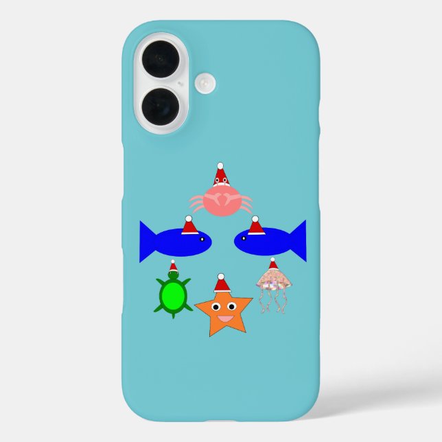 Coques Case-Mate iPhone Créatures Marines de Noël (Verso)