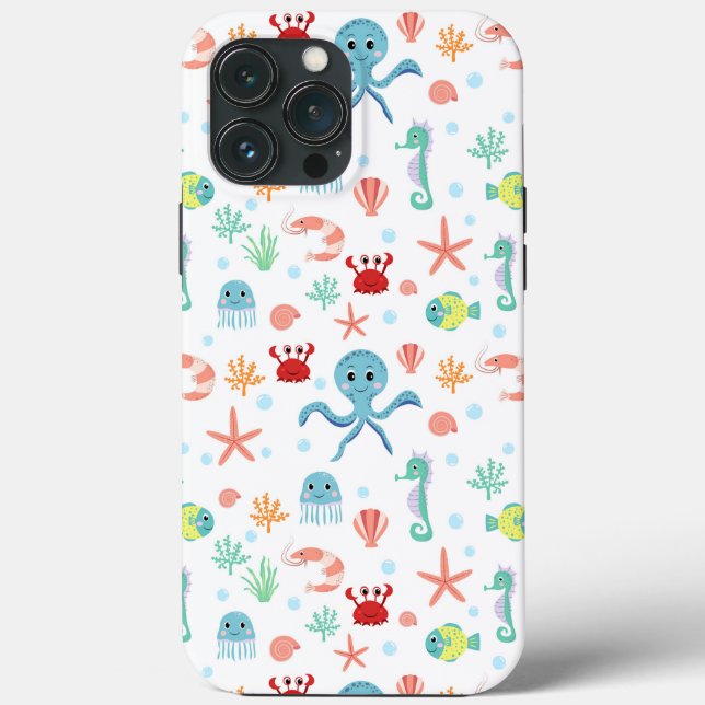 Coques Case-Mate iPhone Créatures marines sous-marines fantaisistes (Verso)