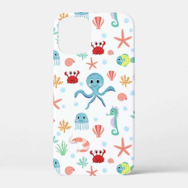 Coques Case-Mate iPhone Créatures marines sous-marines fantaisistes (Verso)
