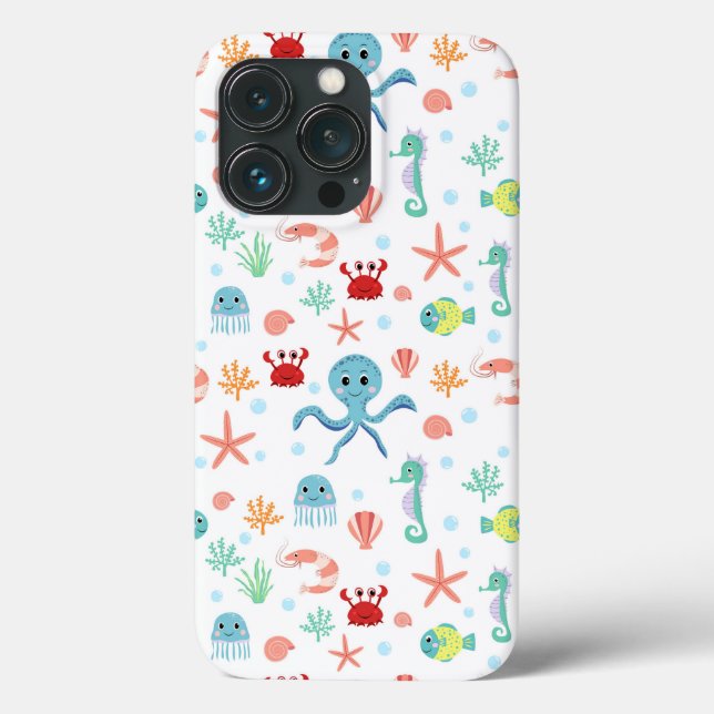 Coques Case-Mate iPhone Créatures marines sous-marines fantaisistes (Verso)