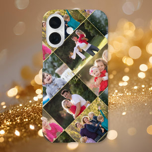 Coque Pour iPhone 16 Créer 5 Photo Collage Famille Enfants Monogrammé