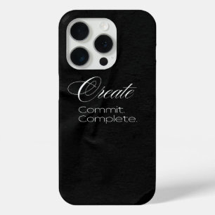 Coque Case-Mate iPhone 'Créer. S'engager. Réussir.' Typographie minimalis